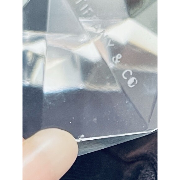 Tiffany & Co. Crystal Diamond Shape Paperweight Signed – Clear Glass – 4”  Read - Picture 11 of 12